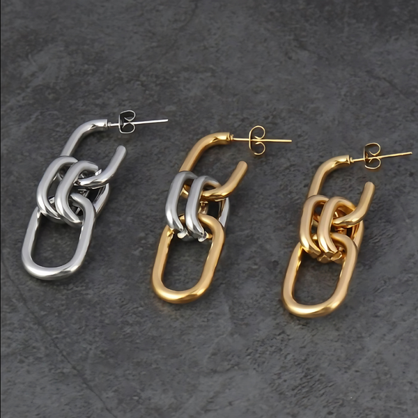 4-in-1 Earrings - Stainless Steel