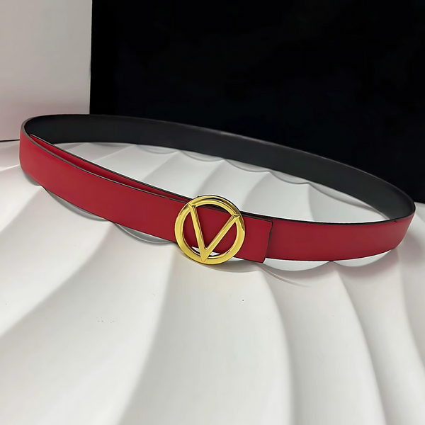 Valentina Reversible V Belt - White, Black, Red, Brown and Tan