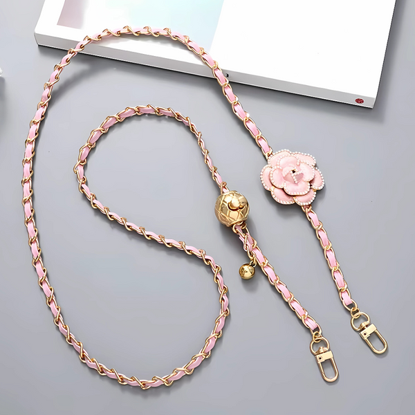 Adjustable Purse Chain w/ Flower