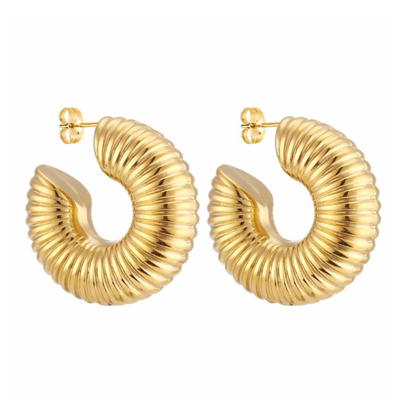 Minerva Chunky Hoop Earrings