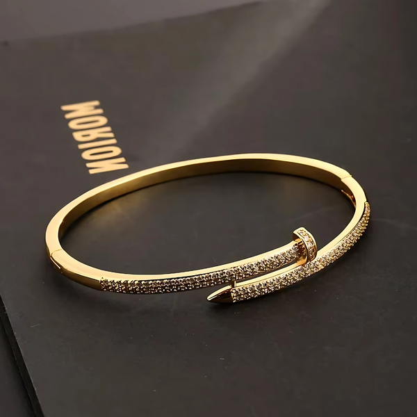 Glam Nail Bracelet - Stainless Steel