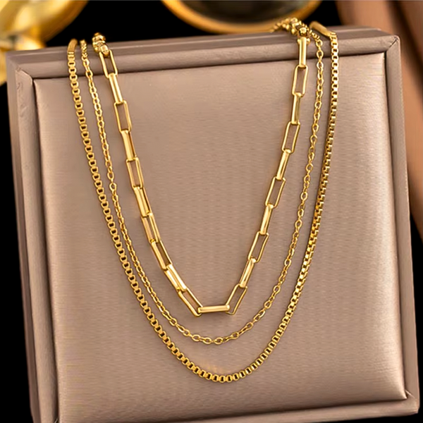 Lux Layered Necklace - Stainless Steel