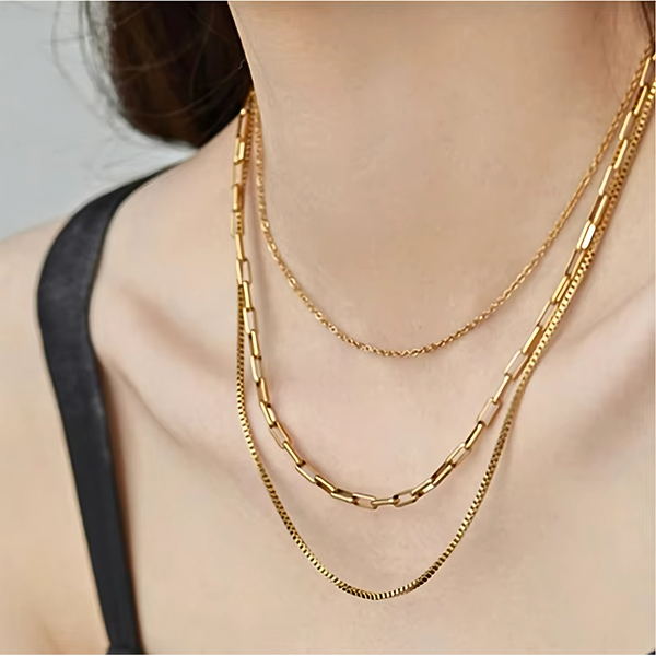 Lux Layered Necklace - Stainless Steel