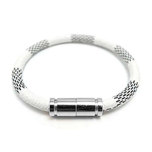 Louis Vuitton, Jewelry, Louis Vuitton White Damier Azur Keep It Bracelet